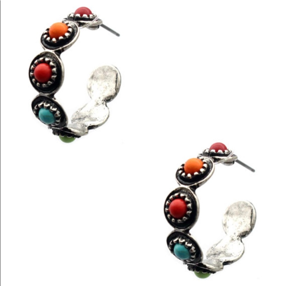 Western Semi Open Hoop Earring